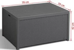 Allibert Arica Tuintafel - 79x59,5x42 Cm - Grafiet -Tuinmeubelen Winkel 1200x806 2