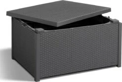 Allibert Arica Tuintafel - 79x59,5x42 Cm - Grafiet -Tuinmeubelen Winkel 1200x807 2