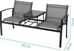 Pro Garden ProGarden Tuinbankje Met Tafel Tweepersoons -Tuinmeubelen Winkel 1200x820 1