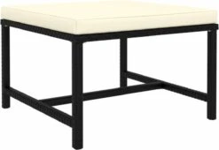 VidaXL 4-delige Loungeset Met Kussens Poly Rattan Zwart -Tuinmeubelen Winkel 1200x827