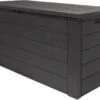 Merkloos Woody Tuin Opbergbox - 324 Liter 45x120x60 Cm - Tuinkussenbox - Antraciet/bruin -Tuinmeubelen Winkel 1200x832 2
