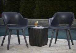 Allibert Akola Tuinstoelen - 2 Stuks -56,5x55x80cm - Donkergrijs -Tuinmeubelen Winkel 1200x835