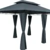 Casaria Paviljoen Topas 3x4m - UV-bescherming 50+ - Antraciet -Tuinmeubelen Winkel 1200x847