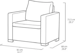 Allibert California Loungeset - 5 Personen - Cappuccino -Tuinmeubelen Winkel 1200x847 3