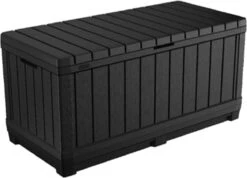 Keter Kentwood Opbergbox - 128x53.6x59 Cm - 350 L - Grafiet -Tuinmeubelen Winkel 1200x863