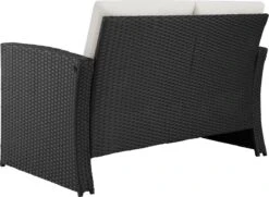 Tectake - Wicker Zitgroep Tuinset Lucca - Zwart - 404131 -Tuinmeubelen Winkel 1200x880 2