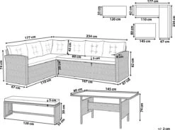 Beliani VITERBO - Loungeset Voor 8 - Grijs - PE Rotan -Tuinmeubelen Winkel 1200x896 2