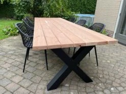 Tuintafel Douglas 300 Cm X 90 Cm | Stalen Poten | 8-10 Personen | DuuMaa -Tuinmeubelen Winkel 1200x899 11