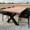 Tuintafel Douglas 220 Cm X 90 Cm | Stalen Poten | + Montage | Duurzame Eettafel | Onderhoudsarm 6-8 Personen | Geschaafd Hout | DuuMaa -Tuinmeubelen Winkel 1200x899 15