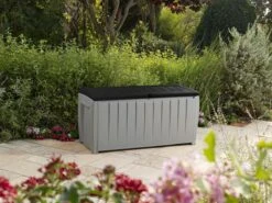 Keter Novel Opbergbox - 340L - 124x55x62.5cm - Grijs -Tuinmeubelen Winkel 1200x899 20