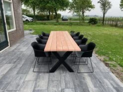 Tuintafel Douglas 300 Cm X 90 Cm | Stalen Poten | 8-10 Personen | DuuMaa -Tuinmeubelen Winkel 1200x899 8