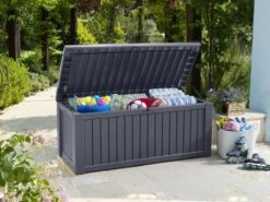 Keter Rockwood Opbergbox - 570L - 155x72,4x64,4cm - Grafiet -Tuinmeubelen Winkel 1200x900 26