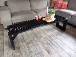 Tuinbank Design 2023 - 150CM - Grenen Hout - Zwart -Tuinmeubelen Winkel 1200x900 8