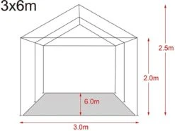 MaxxGarden Partytent - Paviljoen - 3x6m - Incl. Zijwanden - Waterdicht - Antraciet -Tuinmeubelen Winkel 1200x902 4
