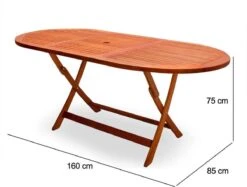 Merkloos Tuintafel Acaciahout - 160x85x75cm - FSC-gecertificeerd -Tuinmeubelen Winkel 1200x908 1