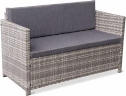 Alice's Garden Loungeset Perugia - 4 Plaatsen - Kleine Tuinset - Wicker - Grijstinten -Tuinmeubelen Winkel 1200x915 7