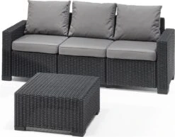 Allibert California Chaise Longue Loungeset - 3 A 4 Personen - Grafiet -Tuinmeubelen Winkel 1200x939 2