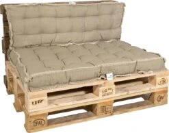 MaxxGarden Palletkussen - Rugkussen Loungeset Bank - Palletsofa - 120x40cm - Taupe