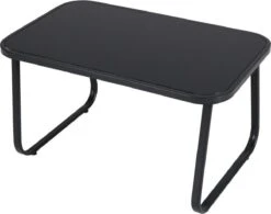 Tuin Meubelen Loungeset - 4 Persoons - Tuinset - Comfort - Zwart - Tafel Glazen Blad - Stoelen - Sofa - Bank - 4-delig -Tuinmeubelen Winkel 1200x947 1