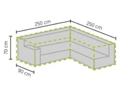 Weersbestendige Beschermhoes Voor Hoekbank | 250/90 X 250/90 X 70 Cm (L-vorm) - Tuinbank / L-Vorm -Waterdicht - Grijs -Tuinmeubelen Winkel 1200x960 2
