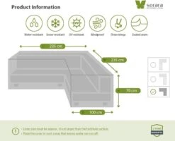 SORARA® Hoes Loungeset Hoekbank 235 X 235 X 70/100 Cm Grijs - Luxe Beschermhoes Tuinbank Met Aantrekkoord. -Tuinmeubelen Winkel 1200x974 1