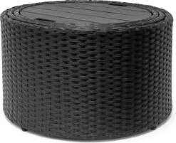 Casaria Polyrattan Zonne-Eiland Ø185cm – Incl. Kussens - Zwart Crème -Tuinmeubelen Winkel 1200x976 2