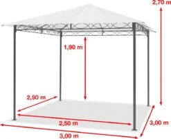 Tuinpaviljoen 3x3 M Waterdicht Paviljoen Met 4 Zijwanden Tuintent Ca. 180 G/m² Dakzeil In Crème Partytent -Tuinmeubelen Winkel 1200x980 2