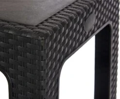 Rotan Bijzettafeltje/plantenverhoger Antraciet Grijs 47 X 47 X 42 Cm Voor Binnen/buiten -Tuinmeubelen Winkel 1200x988