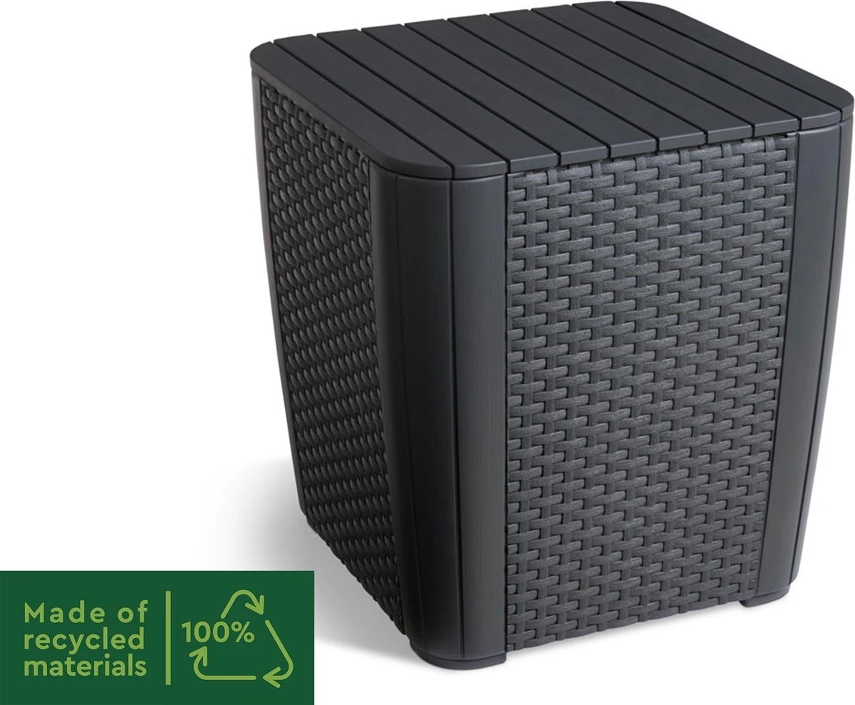 ALLIBERT Keter Luzon Opbergtafel - 39x39x43cm - Donkergrijs 9 ALLIBERT Keter Luzon Opbergtafel - 39x39x43cm - Donkergrijs - Afbeelding 7
