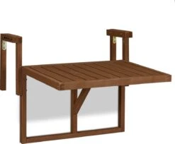 Relaxdays Balkontafel Inklapbaar - Klaptafel Balkon - Tafel Reling - Hangtafel Hout -Tuinmeubelen Winkel 1200x990 3