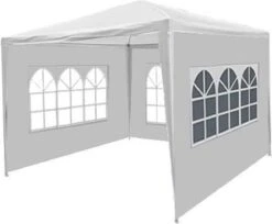 Partytent 3x3m Budget Wit Met Drie Zijwanden -Tuinmeubelen Winkel 1200x990 5
