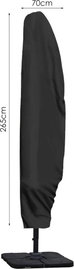 Parasolhoes Voor Zweefparasol - 265 Cm - Zwart - Waterbestendige Hoes Voor Parasol - Parasolhoes Staande Parasol Met Rits -Tuinmeubelen Winkel 333x1200