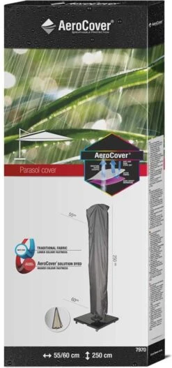 AeroCover Parasolhoes - Zweef Parasols - Grijs - 250x55 Cm (HxB) 25 AeroCover Parasolhoes - Zweef Parasols - Grijs - 250x55 Cm (HxB) -Tuinmeubelen Winkel 562x1200