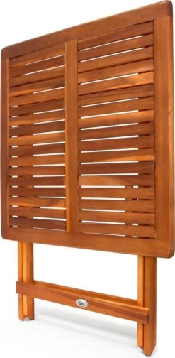 Casaria Bijzettafel Acacia Hout- Inklapbaar - 70x70x73 Cm Bruin -Tuinmeubelen Winkel 588x1200