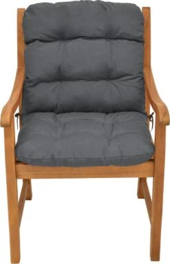 Beautissu Flair NL – Set Van 2 Tuinkussen Lage Rug Antraciet – 100x50 Cm – Zitkussen Matraskussen Voor Tuin Meubelen -Tuinmeubelen Winkel 772x1200