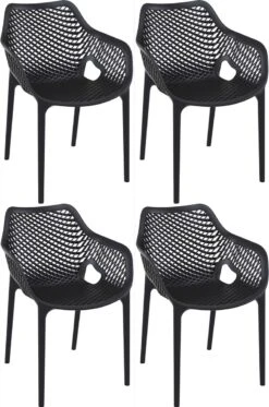 Air XL Stapelbare Tuinstoel Set Van 4 Stuks - Zwart 6 Air XL Stapelbare Tuinstoel Set Van 4 Stuks - Zwart -Tuinmeubelen Winkel 794x1200 1