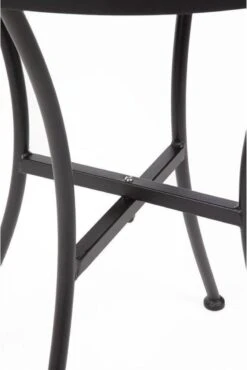 Bolero Ronde Stalen Bistro Tafel Zwart 60cm -Tuinmeubelen Winkel 802x1200