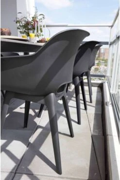 Allibert Akola Tuinstoelen - 2 Stuks -56,5x55x80cm - Donkergrijs -Tuinmeubelen Winkel 806x1200 1