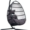 Merkloos Hangstoel Norway - Zwart Wicker & Touw Luxe Egg Hangstoel Met Dikke Antraciete Kussens Met Frame - Inklapbare Basket 2 Merkloos Hangstoel Norway - Zwart Wicker & Touw Luxe Egg Hangstoel Met Dikke Antraciete Kussens Met Frame - Inklapbare Basket -Tuinmeubelen Winkel 810x1200 2