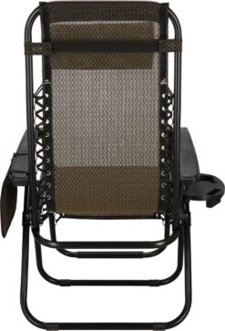 Springos Tuinstoel | Ligstoel | Opvouwbaar | Verstelbaar | Ergonomische Hoofdsteun | Bruin / Zwart -Tuinmeubelen Winkel 816x1200