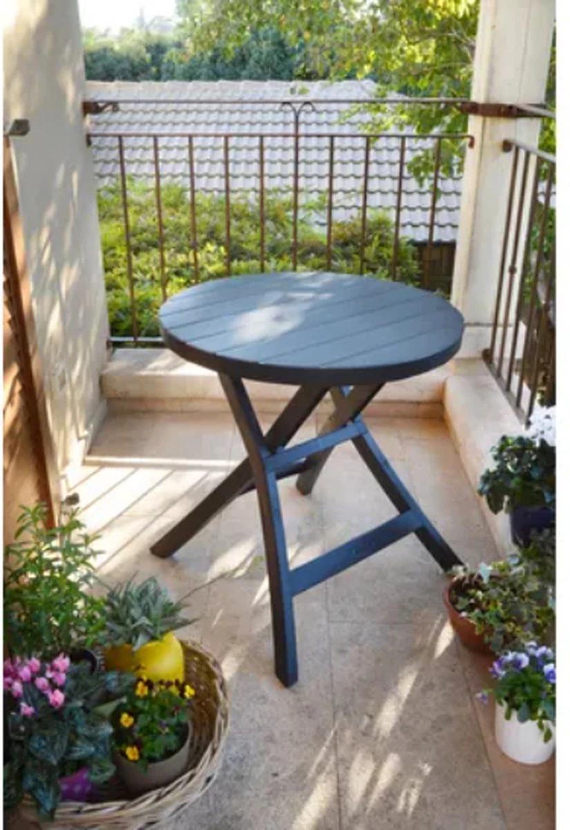 Allibert - Tuintafel - Oregon - Ø 70 Cm - Kunststof - Opklapbaar 6 Allibert - Tuintafel - Oregon - Ø 70 Cm - Kunststof - Opklapbaar - Afbeelding 4