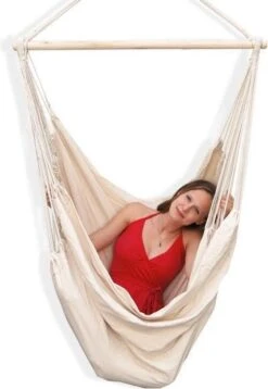 XXL 2 Persoons Hangstoel 185x130 - Zit Hangmat Met Spreidstok Tot 150 Kg - Binnen En Buiten -Tuinmeubelen Winkel 829x1200