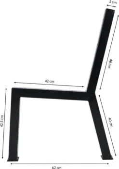 MaximaVida Set Industriële Bankpoten New York- Zwart Gecoat - Maak Zelf Je Bank -Tuinmeubelen Winkel 851x1200