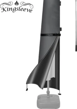 Kingsleeve Parasolhoes Tot Ø 330cm - Weerbestendig Robuust - Grijs