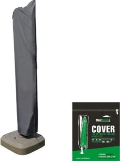 MaxxGarden Parasolhoes - Afdekhoes Voor Zweefparasol - Beschermhoes - 200-400 Cm - Met Rits En Trekkoord - Zwart -Tuinmeubelen Winkel 896x1200