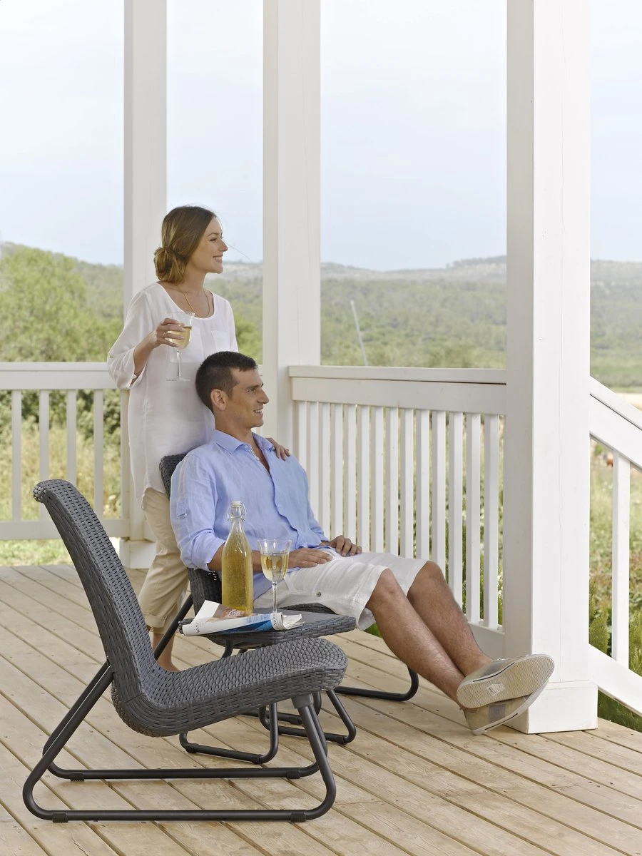 Keter Rio Balkonset - 3 Delig - Grafiet 7 Keter Rio Balkonset - 3 Delig - Grafiet - Afbeelding 5