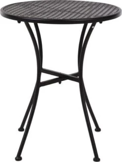 Bolero Ronde Stalen Bistro Tafel Zwart 60cm -Tuinmeubelen Winkel 903x1200