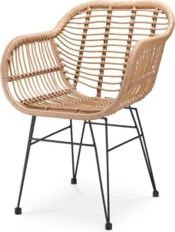 Casaria Polyrotan Kuipstoel Bali - Met Kussens – 2 Stuks -Tuinmeubelen Winkel 907x1200