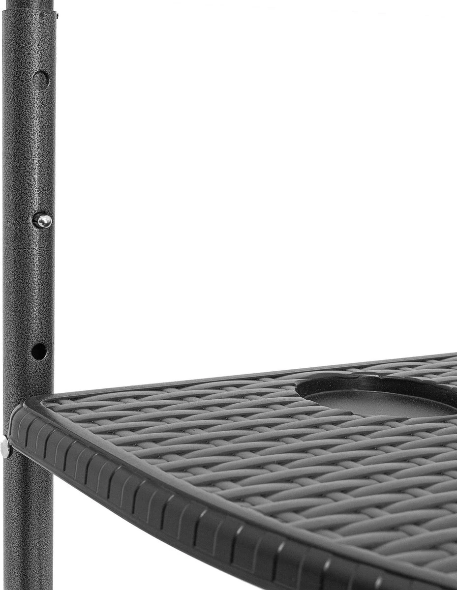 Relaxdays Balkontafel Inklapbaar, Balkon Tafel Rotan, Hangtafel Reling - Zwart 14 Relaxdays Balkontafel Inklapbaar, Balkon Tafel Rotan, Hangtafel Reling - Zwart - Afbeelding 12