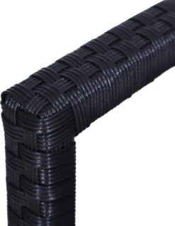 Outsunny Polyrotan Tuinbank 2-zits Parkbank Bank Staal Zwart 867-022 -Tuinmeubelen Winkel 931x1200